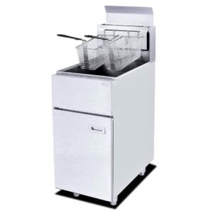 1 tank 2 baskets gas fryer 4 burners 35litres