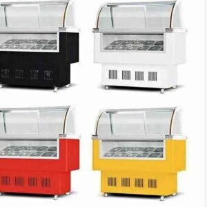 12 pan icecream display scooping freezer
