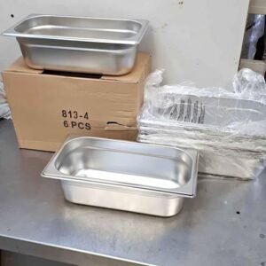 1/3 gastronorm pans box of 6 325x176x100mm