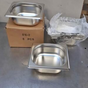 1/6 gastronorm pans + lids box of 6 176x162x65mm
