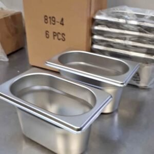 1/9 gastronorm pans + lids box of 6 176x108x100mm