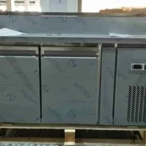 2 door pizza fridge topping salad bar counter fridge