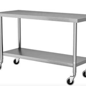 5f STAINLESS STEEL table on wheels