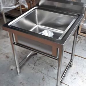COMMERCIAL STAINLESS STEEL SINGLE SINK UNIT