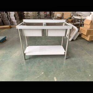 Commercial STAINLESS STEEL double sink 4ft