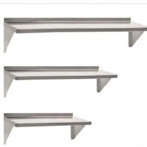 Commercial STAINLESS steel Wall Shelf All Sizes 2/3/4/5/6 Ft