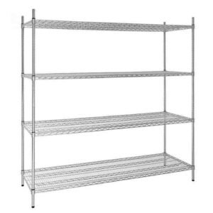 Commercial chrome wire storage shelving cold room shelves all sizes 4 tier