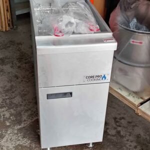 Commercial gas fryer 4 burner Chip fryer new 1 tank 2 baskets 40*80*115cm