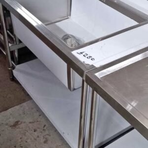 Commercial stainless steel single sink deep bowl 120 x80x90cm