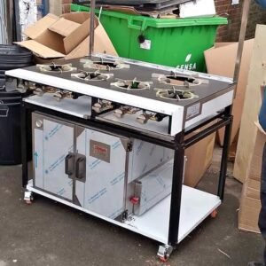 Cooker with oven/6 burners cooker + oven+spice rack