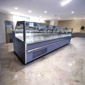 Display fridge serve over fridge meat butcher shop fridge counter 3.8m