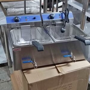 Double electric chip fryer 13litres x 2.