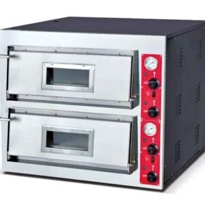 Electric double deck pizza oven stone bake 8 x 12" pizzas