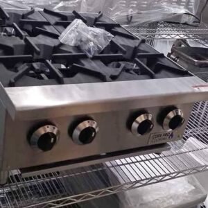 Gas cooker/4 burner commercial cooker NG/LPG 61x73x35cm
