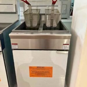 Gas fryer double tank 2 baskets Chip fryer large size