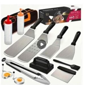 Griddle Accessorie Kit BBQ Set for Barbecue & Camping Cooking Equipment