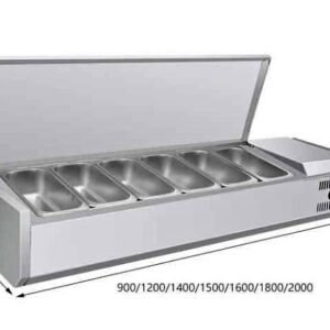 Pizza topping fridge salad counter top fridge prep station