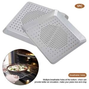 Square pizza pans/perforated Aluminum Pizza trays with holes