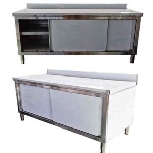 Stainless steel cabinet work bench table kitchen takeaway restaurant table 6ft